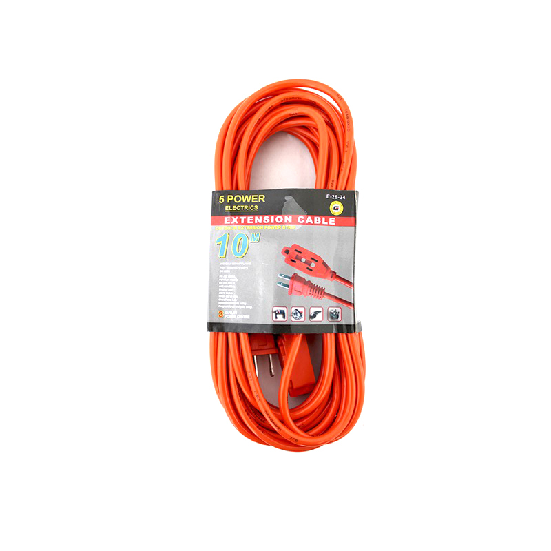 EXTENSIÓN ELECTRICA DE USO RUDO DE 10 MTS. CON 1 PZ O CAJA CON 40 PZS