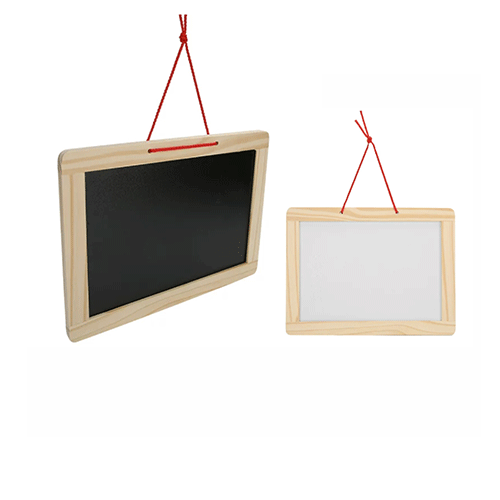 ZJ-1359 DOBLE PIZARRON DIDACTICO DE MADERA CON ACCESORIOS DE 43.7 X 33.3 X 1.1 CM CON 1 PZ O CAJA CON 40 PZS