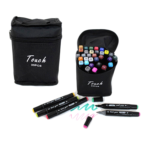 ZP-0757 ESTUCHE CON 36 PLUMINES DOBLE PUNTA, CON 1 PZ O CAJA CON 40 PZS