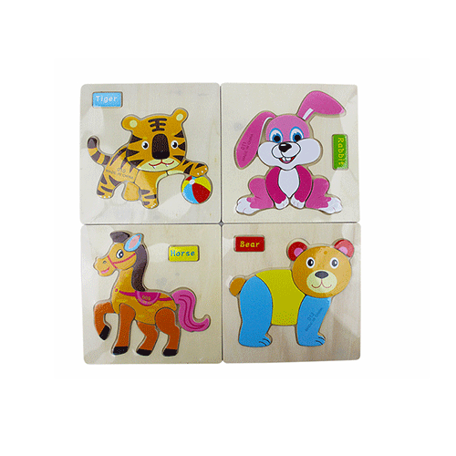 ROMPECABEZAS DIDACTICO INFANTIL DE MADERA DE 15X15CM, CON 1 PZ O CAJA CON 400 PZS