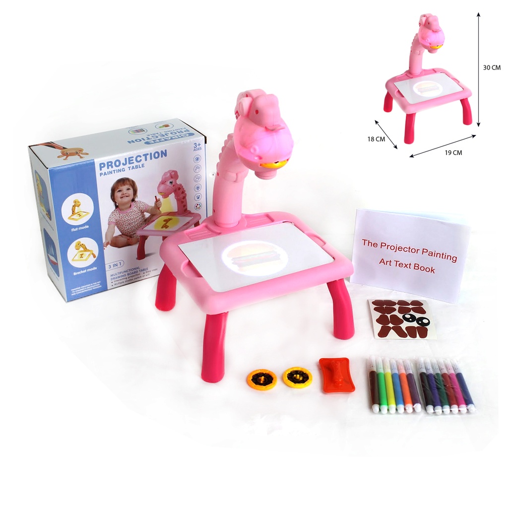 MESA DE DIBUJO DE JIRAFA DE NIÑO CON 1 PZ O CAJA CON 48 PIEZAS