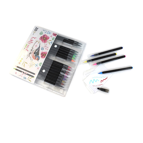 ZP-0671 JGO 20+1 COLORES PINCELINES, CON 1 PZ O CAJA CON 48 PZS