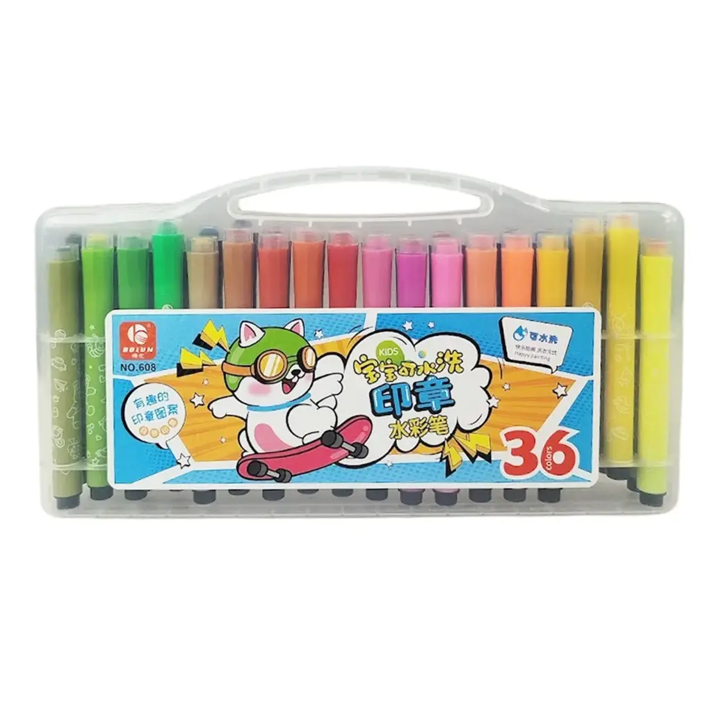 ZP-1596 PLUMINES CON 36 COLORES O CAJA CON 48 PQTS