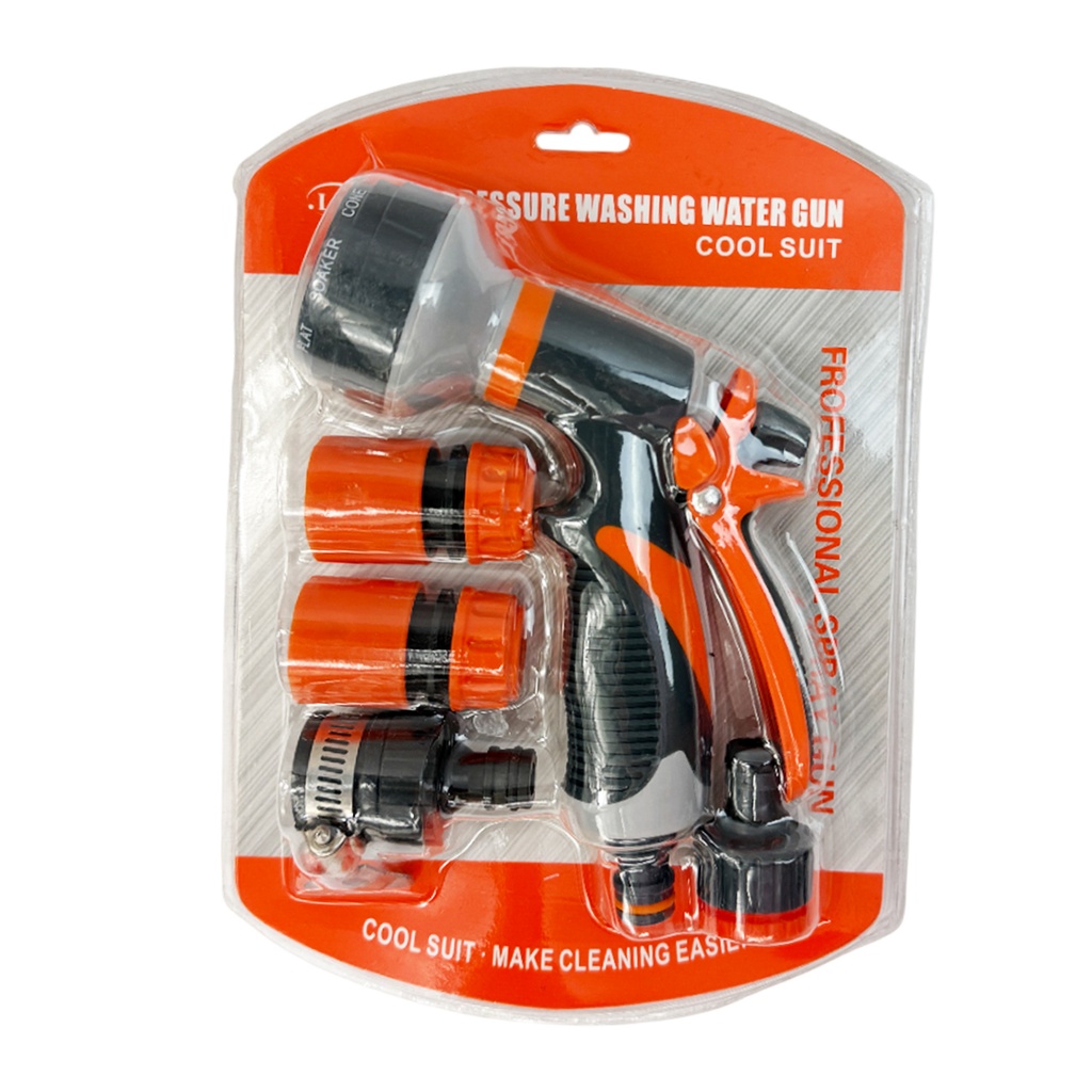 BLISTER DE BOQUILLA DE MANGUERA DE JARDIN CON 3 CAMBIOS CON 1 PZ O CAJA CON 50 PZS