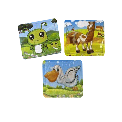 ZJ-1419 ROMPECABEZAS INFANTIL DE ANIMALES DE 15 X 15 X 0.5 CM CON 1 PZ O CAJA CON 500 PZS