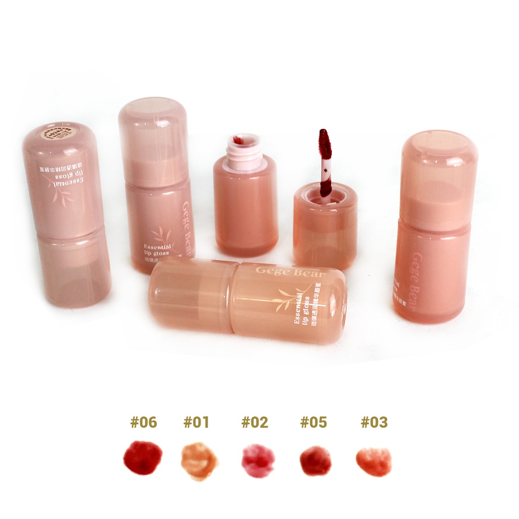 BRILLO LABIAL GLOSS CON ESENCIA DE 8 X 3 CM HASTA 5 TONOS DIFERENTES DE 2.5 GR DE GEGE BEAR CON 1 PZ O CAJA CON 576 PZS