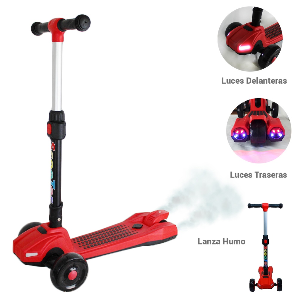 SCOOTER 2 RUEDAS LANZA HUMO, CON 1 PZ O CAJA CON 6 PZS
