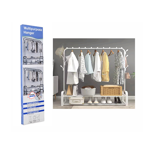 ZH-0195 RACK ROPA PERCHERO DE PISO CON 1 PZ O CAJA CON 6 PZS