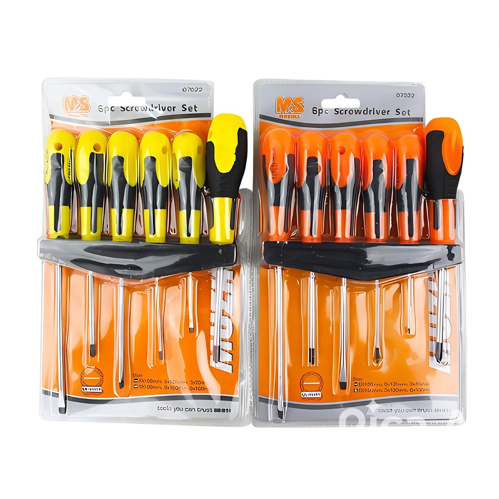 SET DE 6 PZS DE DESARMADORES, CON 1 PZ O CAJA CON 60 PZS