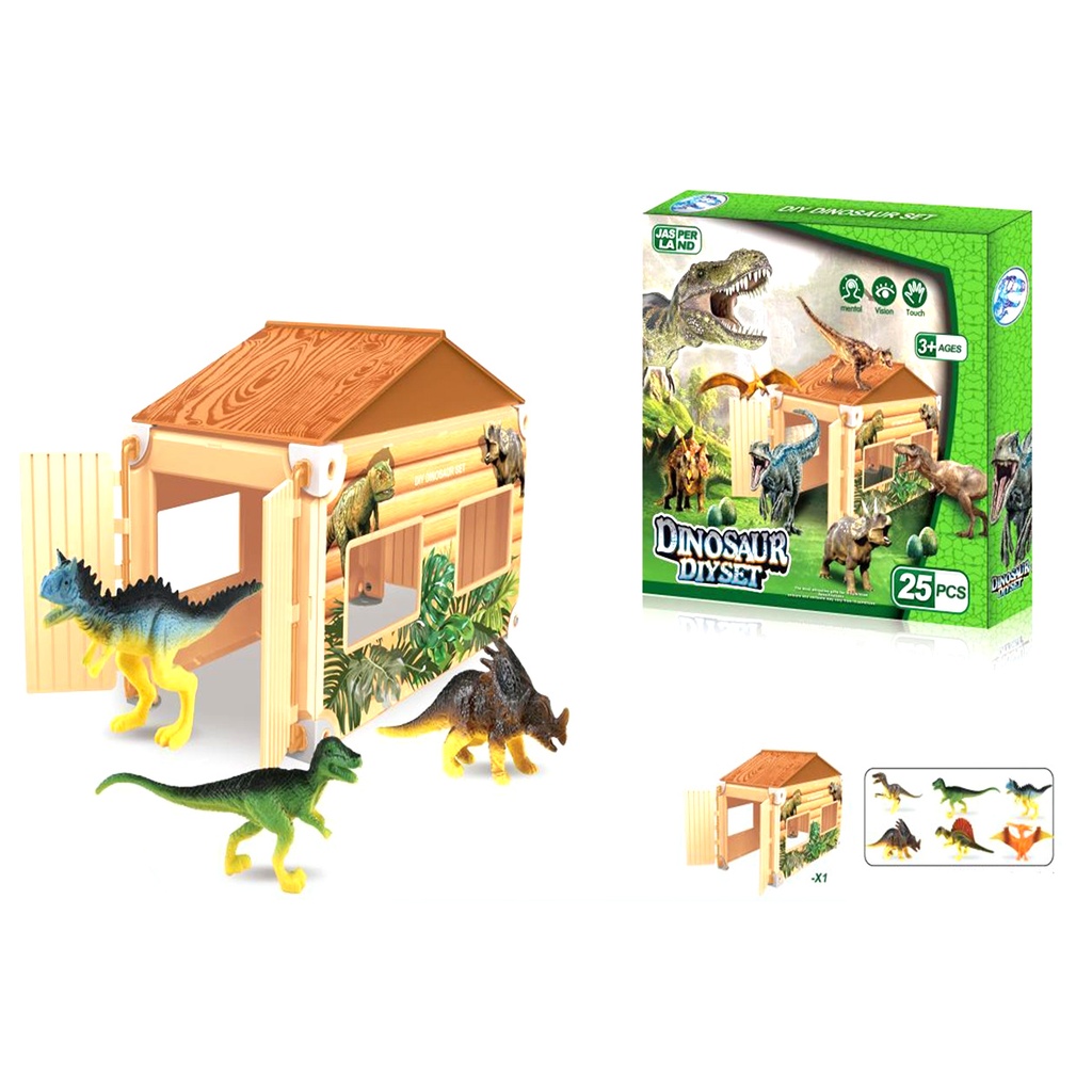 JUGUETE DE CASA Y DINOSAURIOS PARA NIÑOS CON 1 PZ O CAJA CON 60 PIEZAS