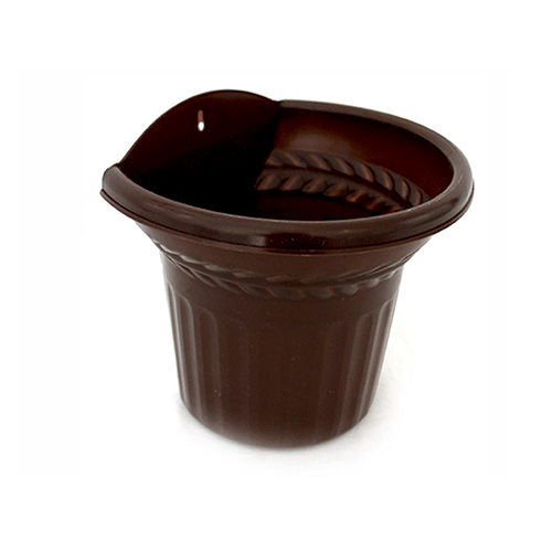 MACETA PARED NO. 2 CHOCOLATE, CON 1 PZ O CAJA CON 60 PZS