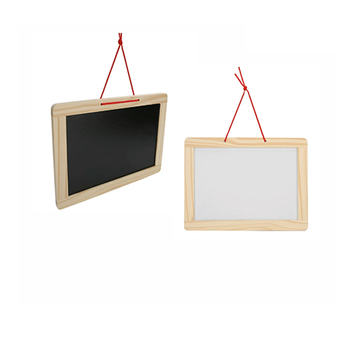 DOBLE PIZARRON DE APRENDIZAJE DIDACTICO DE MADERA CON ACCESORIOS DE 34 X 26 X 1.1 CM CON 1 PZ O CAJA CON 60 PZS
