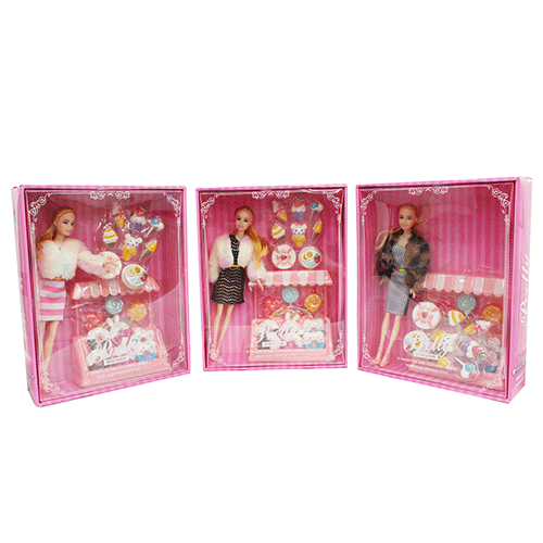 ZJ-1607 MUÑECA CON ACCESORIOS CON 1 PZ O CAJA CON 60 PZS