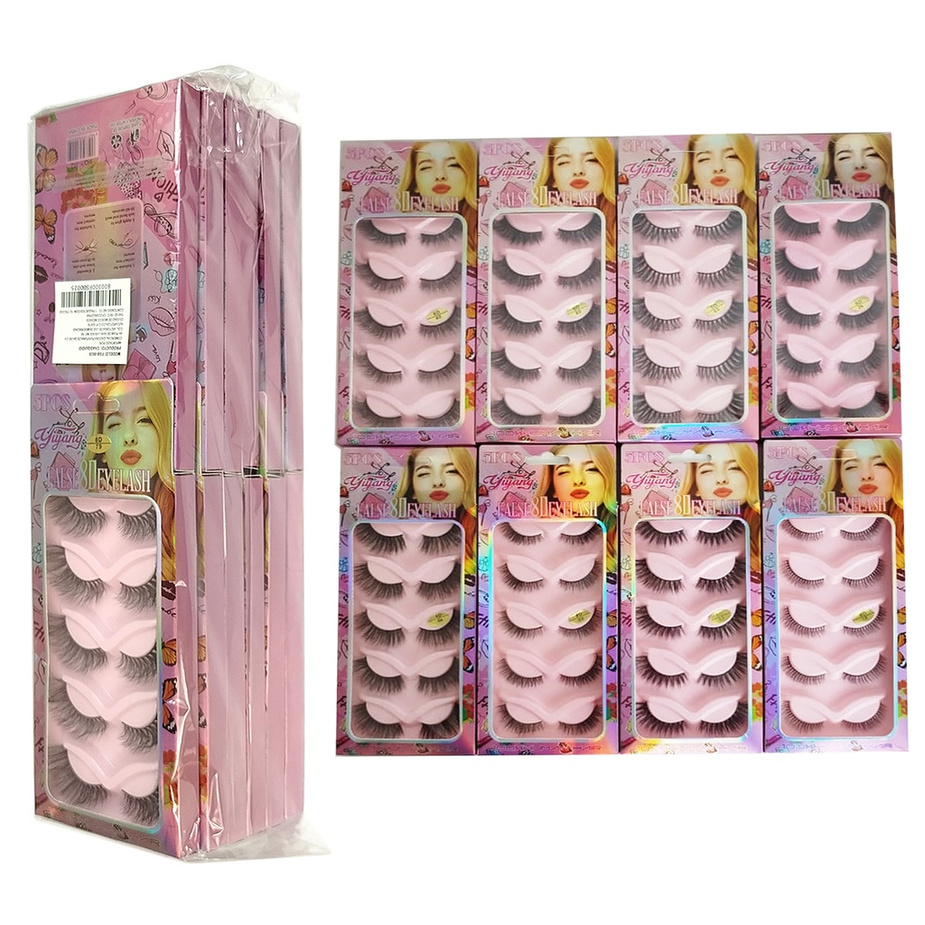 SET DE PESTAÑAS POSTIZAS CON 1 PZ O CAJA CON 480 PIEZAS