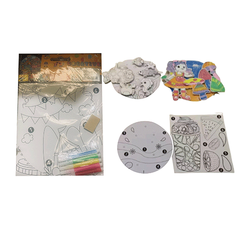 DIBUJOS ARMABLES PARA COLOREAR CON 1 PZ O CAJA CON 600 PZS