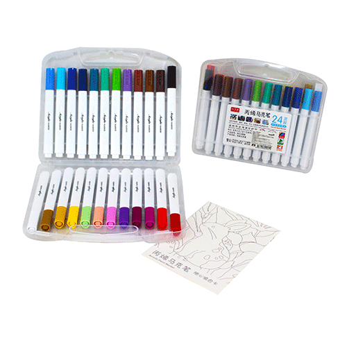 ZP-0945 ESTUCHE DE PLUMONES 24 PZS CON 1 PQT O CAJA CON 72 PQTS