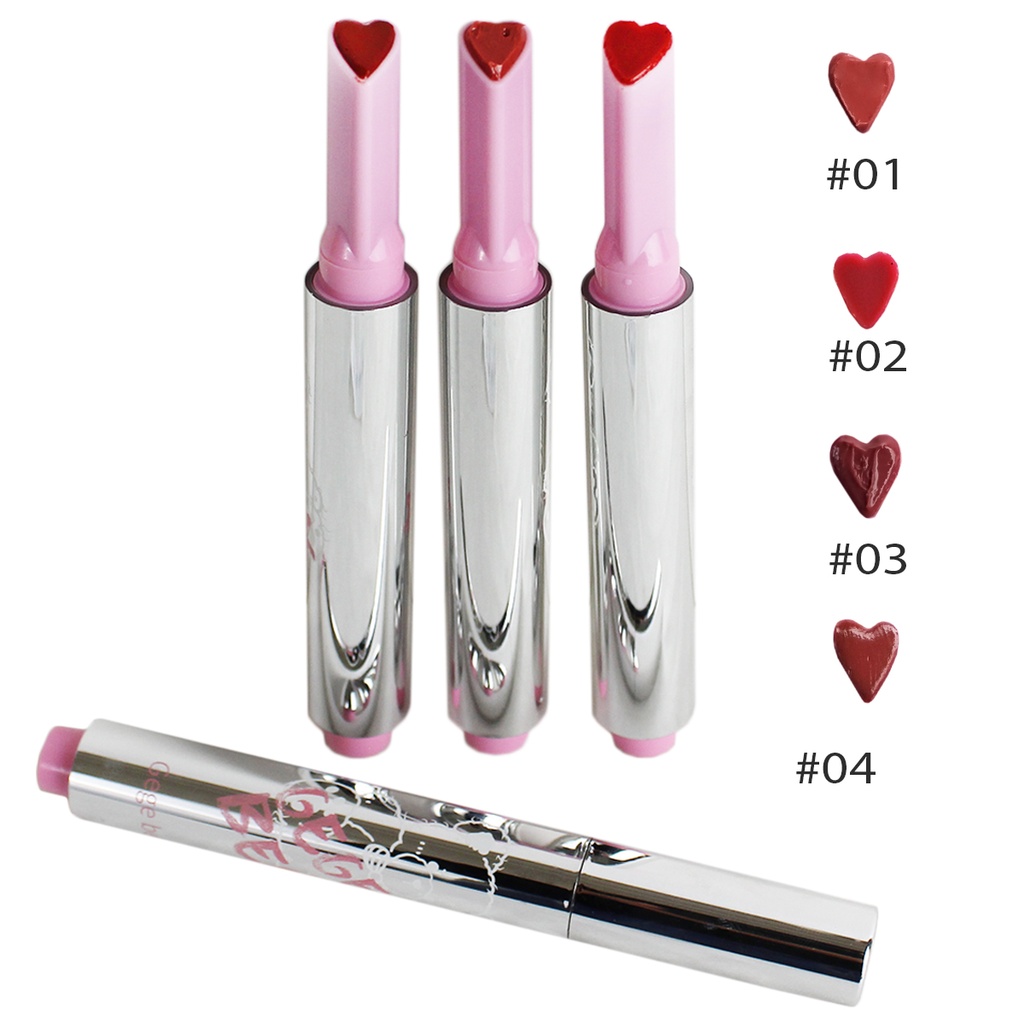 LABIAL GLOSS CON FORMA DE CORAZÓN DE 12 X 2.5 CM DE 2 GR DE GEGE BEAR CON 1 PZ O CAJA CON 720 PZS