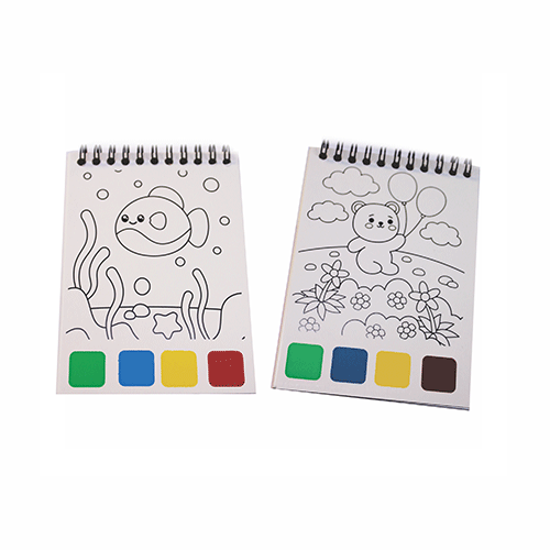 LIBRETA CON DIBUJOS CON ACUARELA CON 1 PZ O CAJA CON 720 PZS