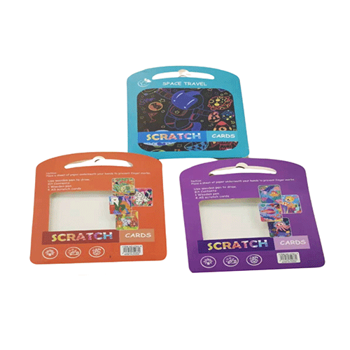 DIBUJOS PARA RASCAR Y PINTAR CON 1 PZ O CAJA CON 720 PZS