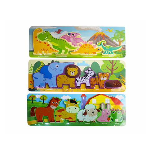 ROMPECABEZAS DE ANIMALES TRIDIMENSIONAL DE MADERA DE 38 X 15 X 0.07 CM CON UNA PZ O CAJA CON 78 PZS