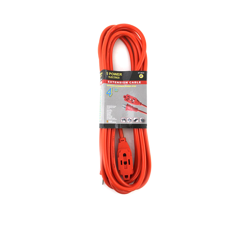 EXTENSIÓN ELECTRICA DE USO RUDO DE 4 MTS CON 1 PZ O CAJA CON 80 PZS