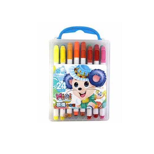 ZP-0612 JGO 24 COLORES PLUMINES, CON 1 PZ O CAJA CON 80 PZS