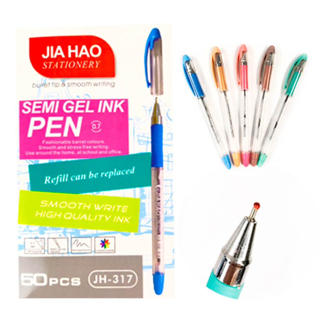 ZP-1644 CAJITA DE 50 PZS DE PLUMAS DE GEL TINTA NEGRA CON 1 PZ O CAJA CON 80 PZS