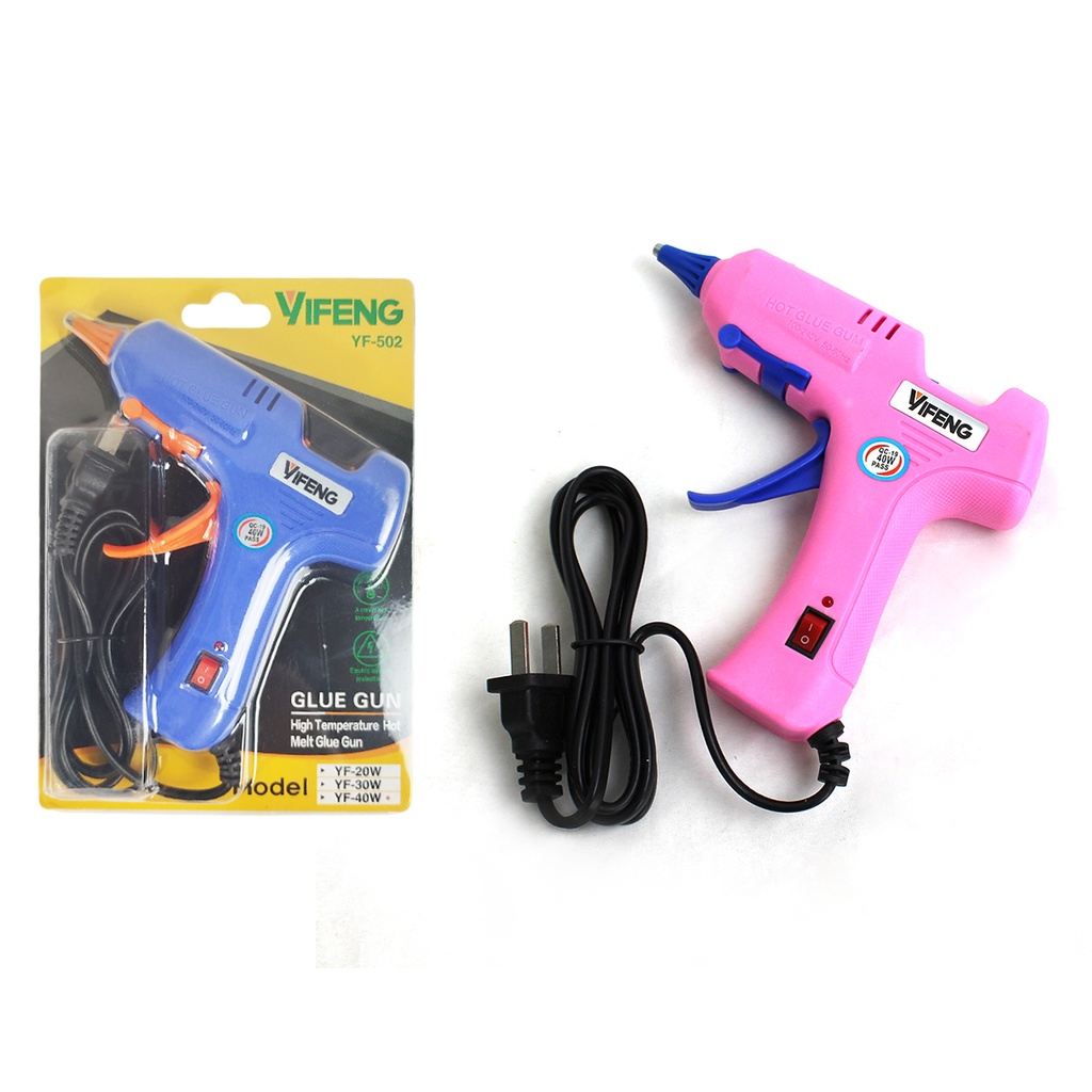 PISTOLA DE SILICÓN CALIENTE 40W CON 1 PZ O CAJA CON 96 PZS