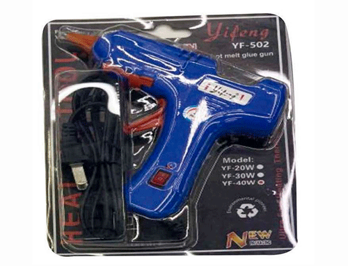 ZF-0227 PISTOLA DE SILICÓN CALIENTE 40W CON 1 PZ O CAJA CON 96 PZS