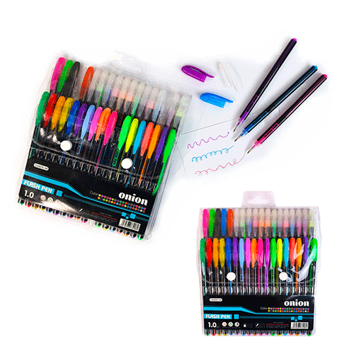 PLUMAS CON 36 COLORES CON 1 PQT O CAJA CON 96 PQTS