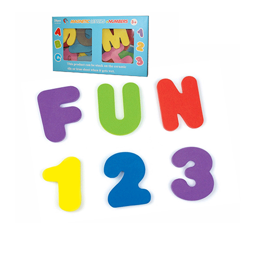 ZP-1506 LETRAS Y NUMEROS MAGNETICOS CON 26 PZS DE 7.5 X 7.5 X 7 CM CON 1 PZ O CAJA CON 96 PZS