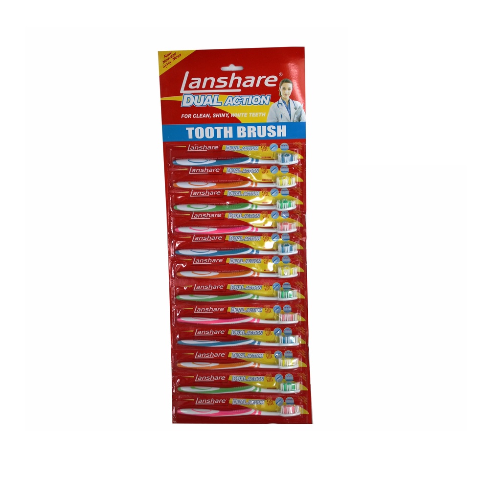 AQ-0050A CEPILLO PARA DIENTES DE PLASTICO , CON 12 PZS, O CAJA CON 100 PQTS