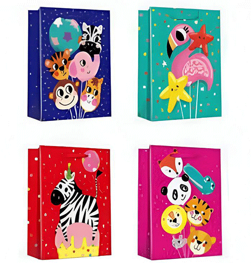 ZFI-0128 BOLSA DE REGALO INFANTIL 30X42X12 CM CON 12 PZ O CAJA CON 30 PQTS