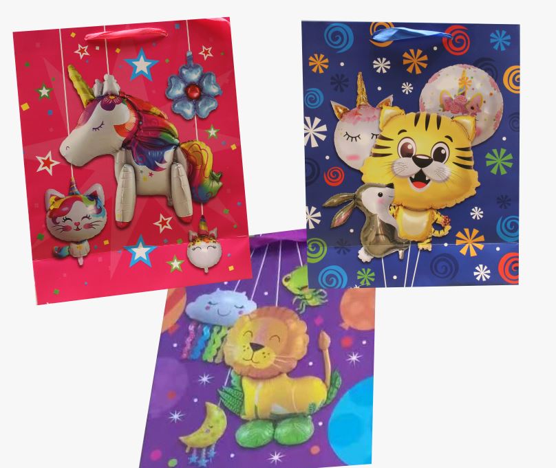 ZFI-0129 BOLSA DE REGALO INFANTIL 26x32x10.5 CM CON 12 PZ O CAJA CON 40 PQTS