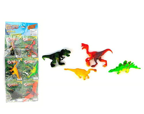 ZJ-0392 DINOSAURIO CRECENCIO, CON 6 PZS, O CAJA CON 100 PQTS