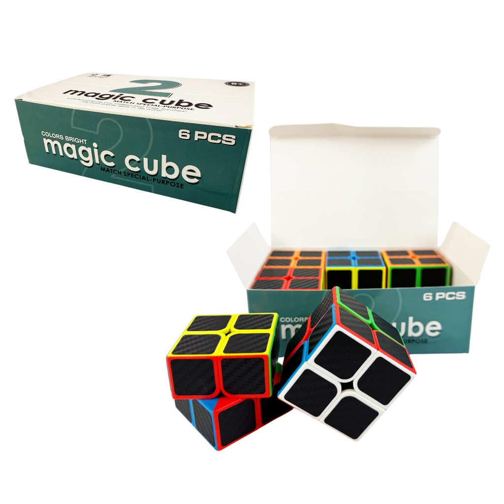 ZJ-1439 MAGIC CUBE 2X2 COLOR BRILLANTE CON 6 PZS POR PAQUETE O CAJA CON 48 PQTS