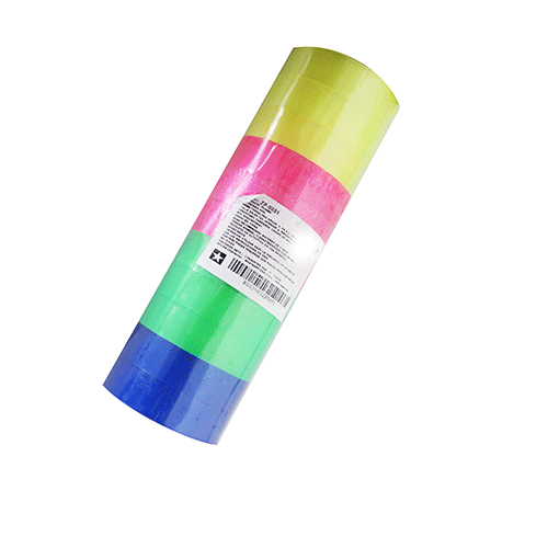 CINTA DE COLOR, CON 12 PZS CON 1 PQT O CAJA CON 72 PQTS
