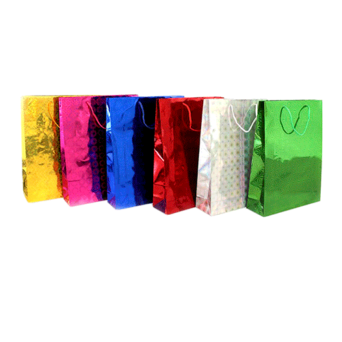 ZP-0813 BOLSA DE REGALO METALICA 26 X 34 CMS, CON 12 PZS, O CAJA CON 60 PQTS