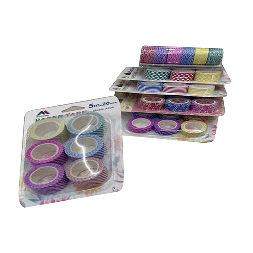 ZP-1158 BLISTER DE CINTA PEQUEÑA CON DECORACION CON 6 PZS O CAJA CON 240 PQTS