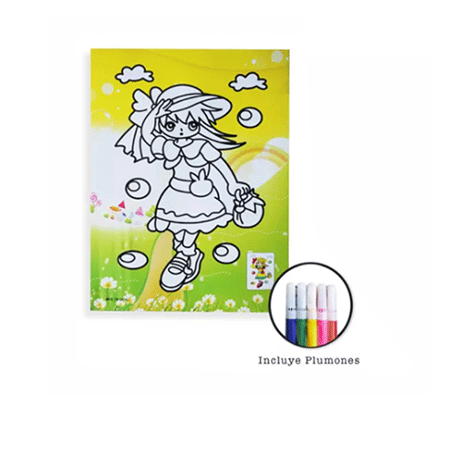 HOJAS DE DIBUJO CON 5 PLUMINES CON 10 PZ O CAJA CON 100 PQTS