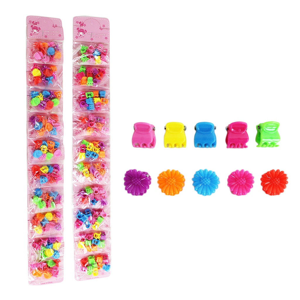 ZB-0342 MINI PINZAS PARA CABELLO TIRA CON 10 PZS, O CAJA CON 200 PQTS