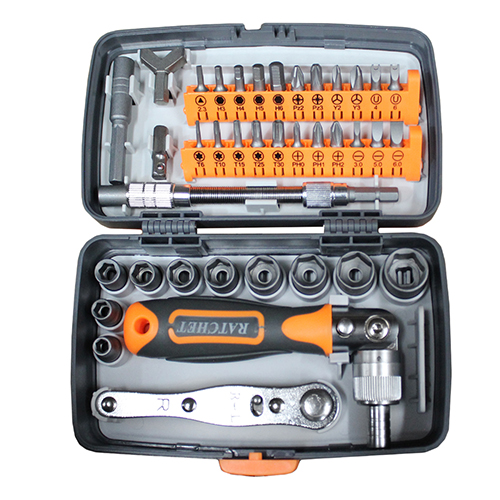 ZF-2205 KIT DE DESTORNILLADOR DE MATRACA AJUSTABLES 38 EN 1 MINI CON 1 PZ O CAJA CON 36 PZS