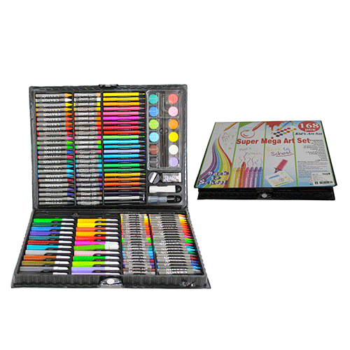 ZP-1065 ESTUCHE DE PLUMONES, CRAYOLAS, ACUARELAS, COLORES CON 1 PZ P CAJA CON 20 PZS