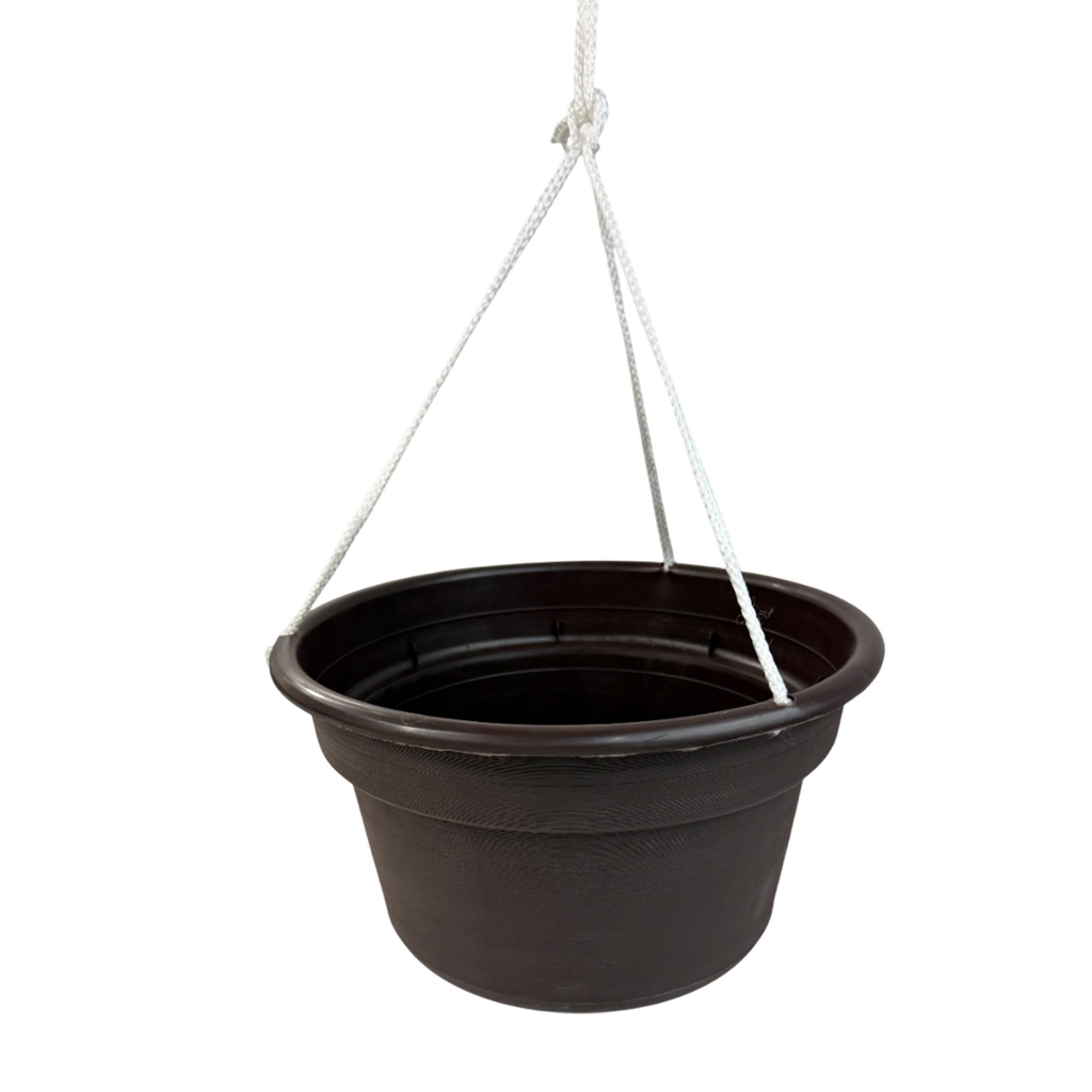 MACETA COLGANTE #10 CHOCOLATE, CON 1 PZ O CAJA CON 50 PZS