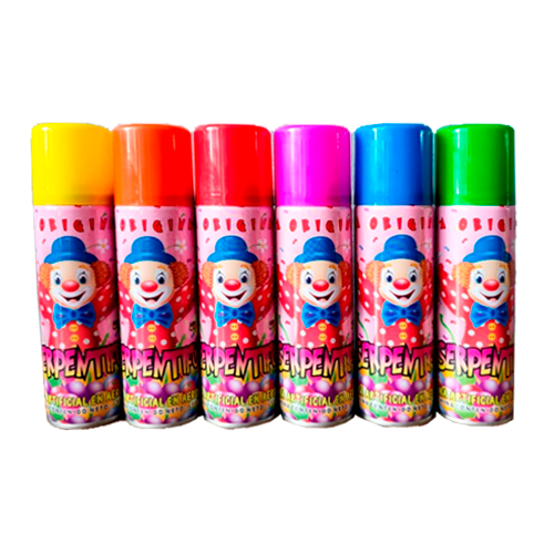 SERPENTINA EN AEROSOL CON 1 PZ O CAJA CON 48 PZS