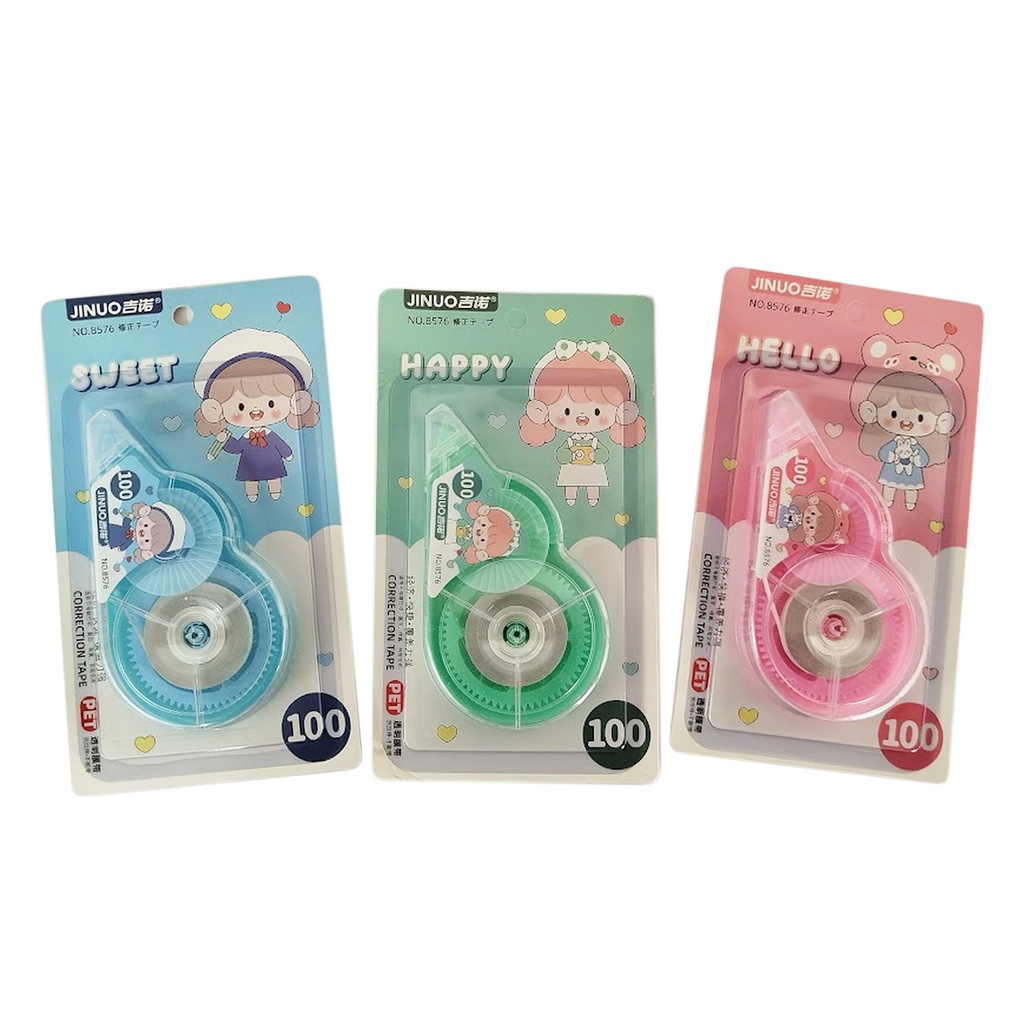 CORRECTOR EN CINTA DISEÑO KAWAI DE 13 X 7 CM CON 1 PZ O CAJA 576 PZS 