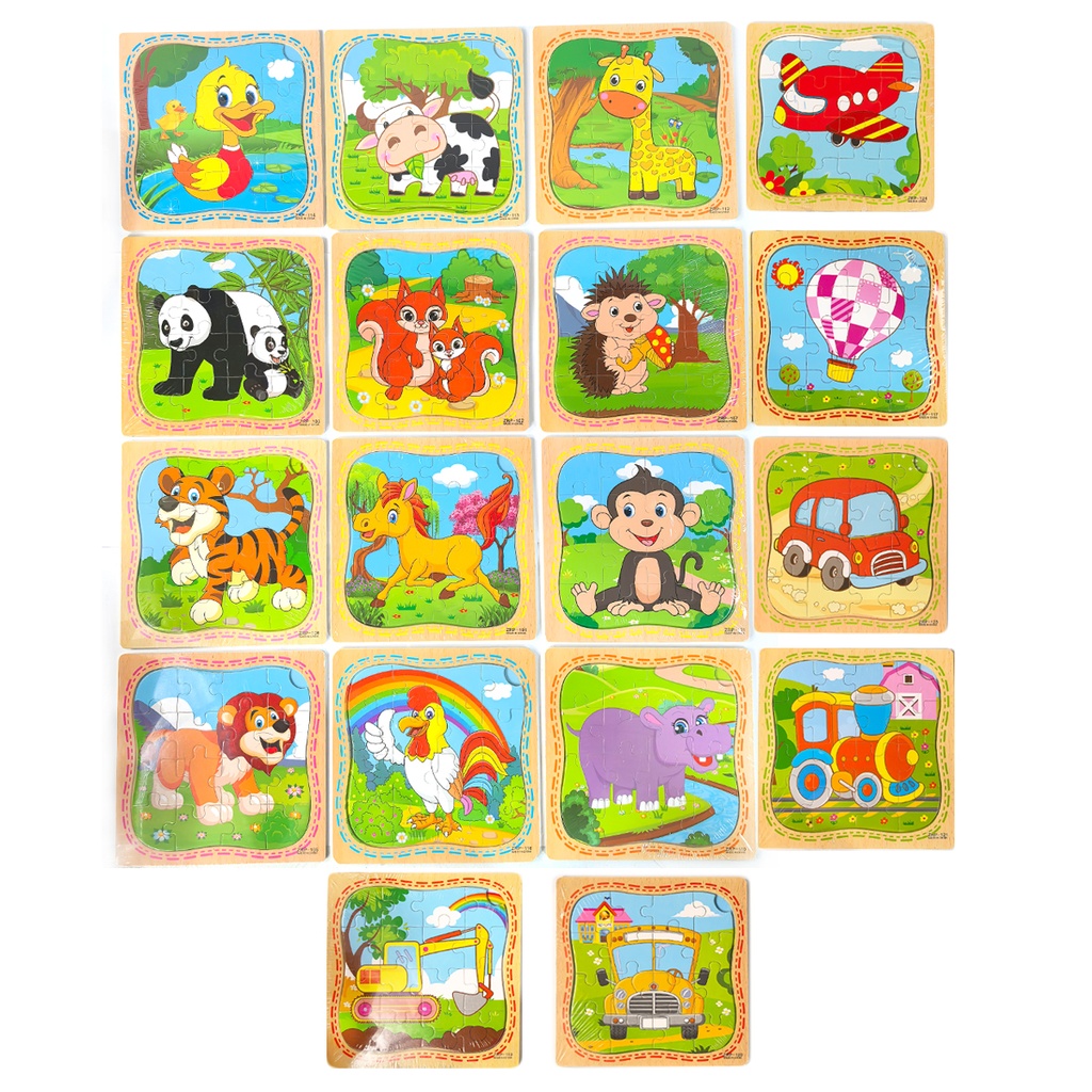 ROMPECABEZAS DE ANIMALITOS DE 15*15CM, CON 1 PZ O CAJA CON 400 PZS 