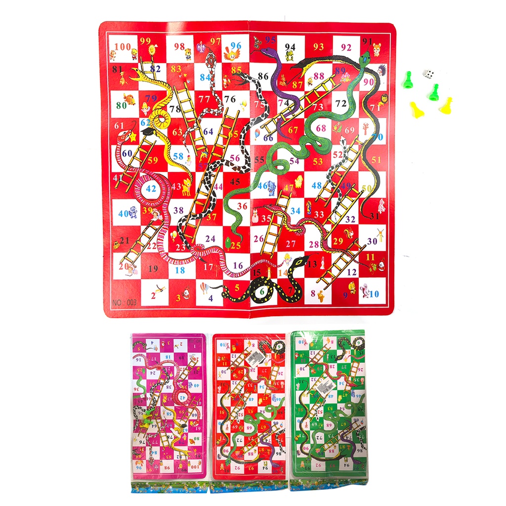 JUEGO DE MESA SERPIENTES Y ESCALERAS, CON 1 PZ O CAJA CON 600 PZS 