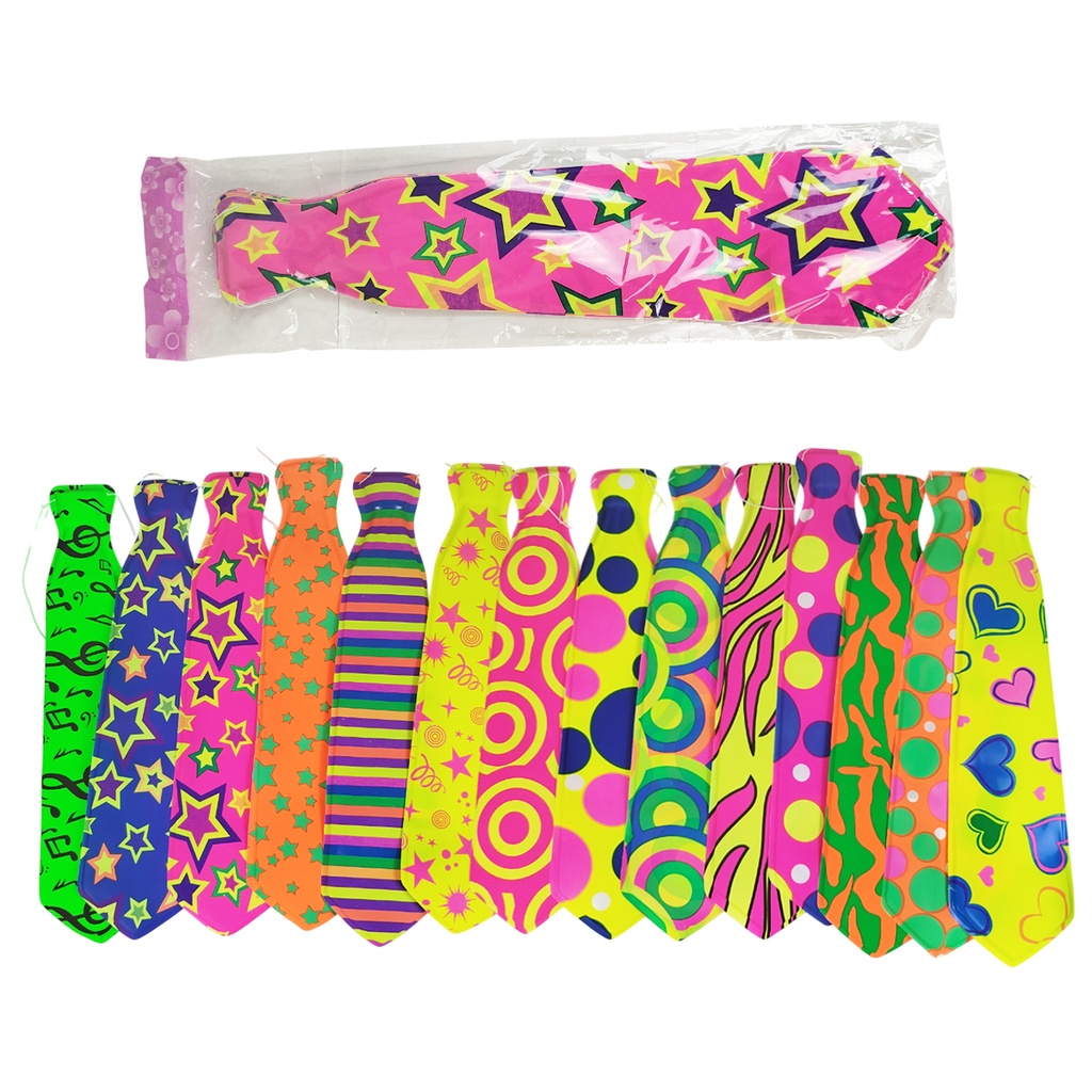 CORBATA DE FIESTA DE 44 X 11 CM CON 12 PZS O CAJA CON 120 PQTS