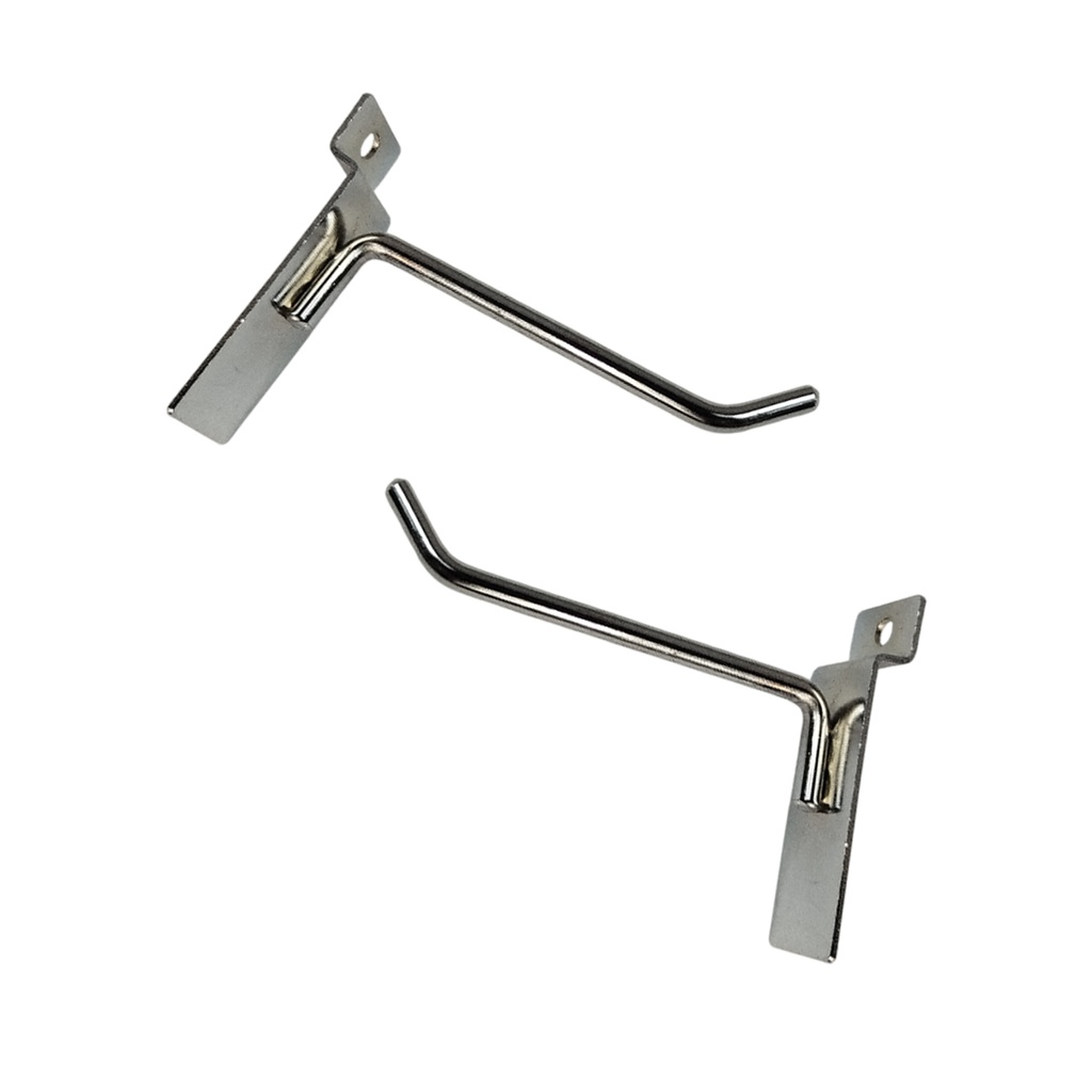 GANCHO DE METAL CROMADO DE 10 CM CON 1 PZ O CAJA CON 200 PZS 